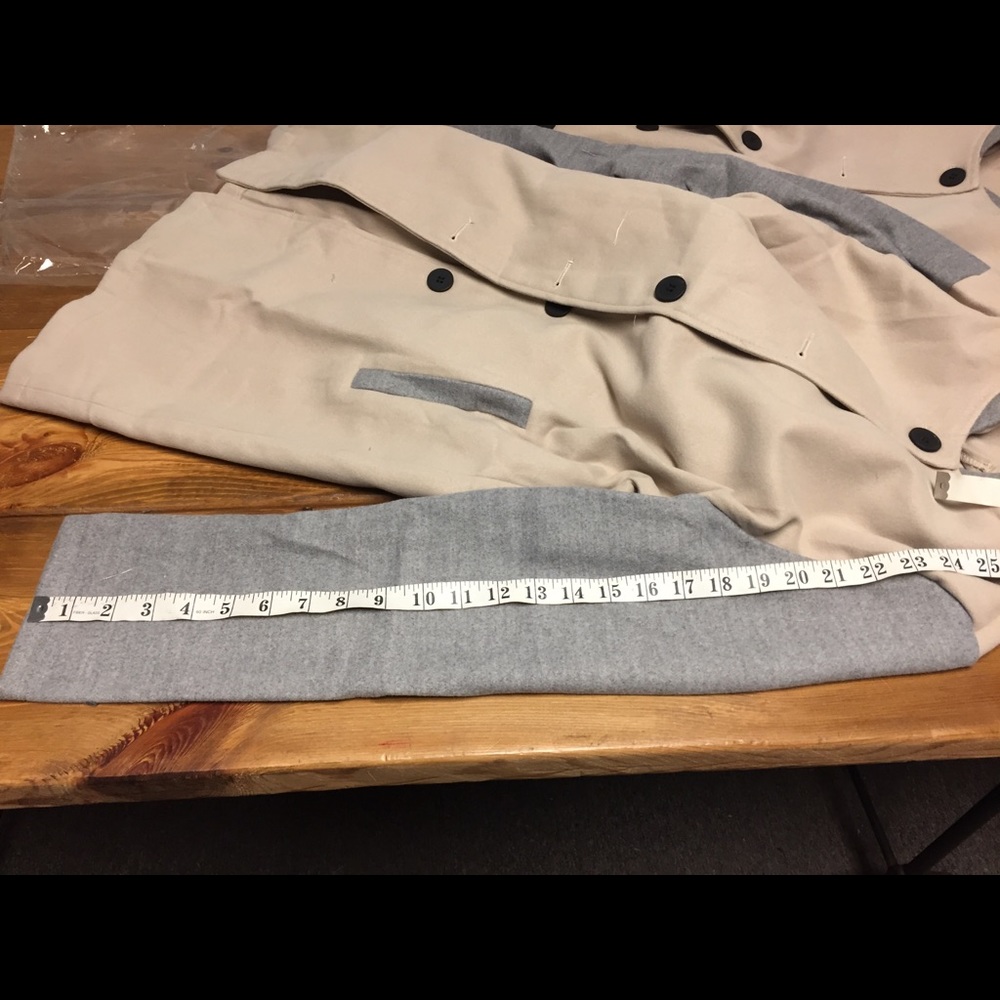 Gray beige jacket coat - Picture 2 of 7